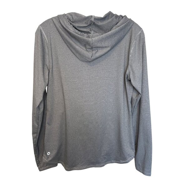 RBX Gray Striped Hoodie Long Sleeve Mens Size M Polyester & Spandex Blend - Picture 5 of 6